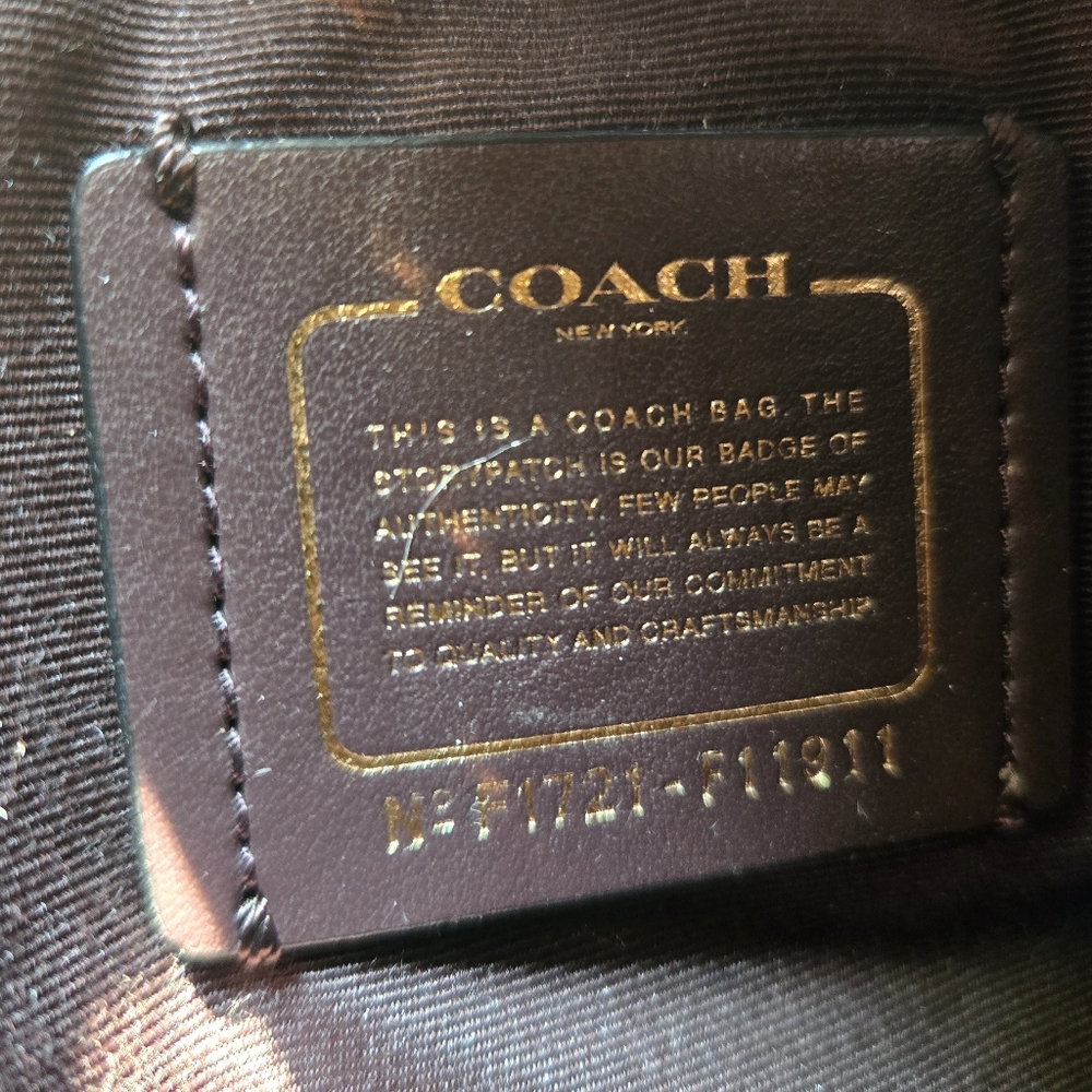 COACH PATRICIA SADDLE BAG 18 VARSITY STRIP LEATHER W/FLORAL EMBROIDERY Oxblood - Picture 3 of 10